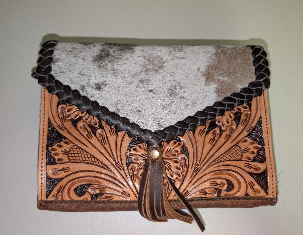 Tooled leather bag